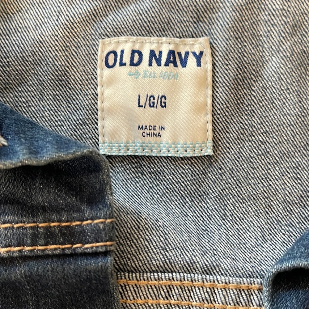 Old Navy Jean jacket large barely used - Picture 2 of 2